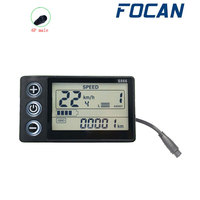 24V/36V/48V/60V Waterproof 6pin Male S866 LCD Display speed meter Panel Dashboard Controller for Electric Bicycle E-bike Scooter
