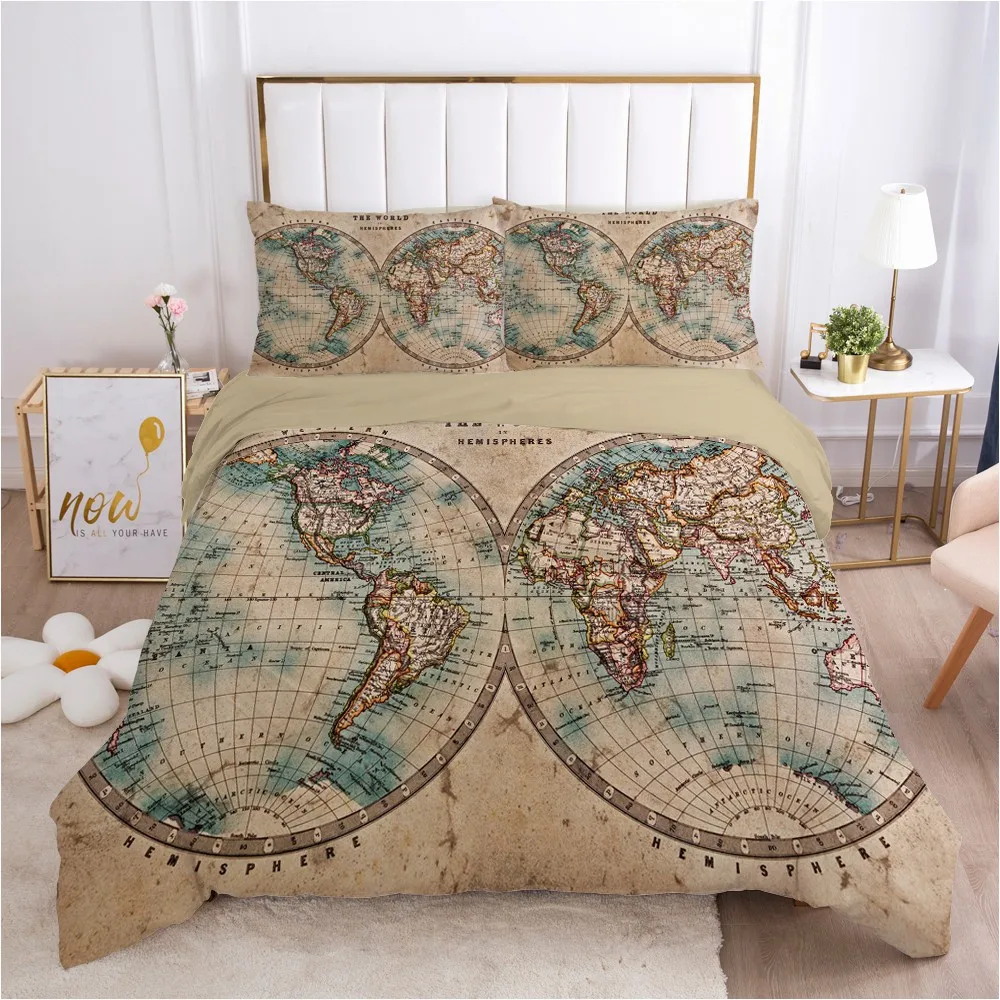 Bedding Sets 3D Duvet Quilt Cover Set Comforter Beddings Pillowcase King Queen Full Double Vintage Design Home Texitle