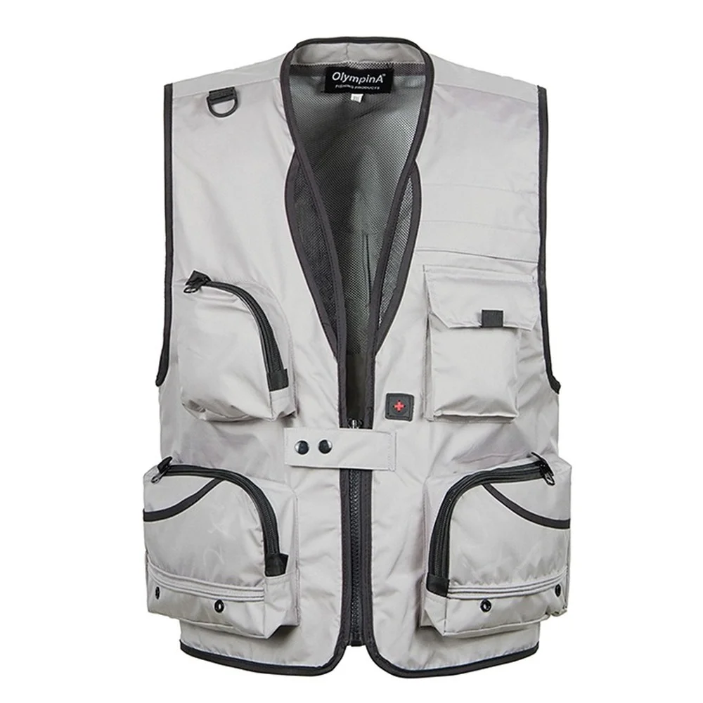 

Summer Baggy Sleeveless Jacket For Men With Many Pockets Male Casual Breathable Gilet Photographer Vest Men Baggy Waistcoat 5XL