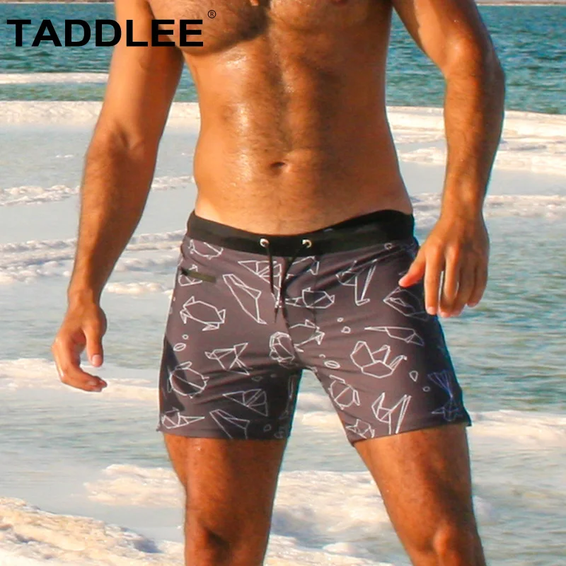 Taddlee Sexy Men Swimwear Swimsuits Swimming Briefs Boxer Square Cut Trunks Pockets Surf Boardshorts