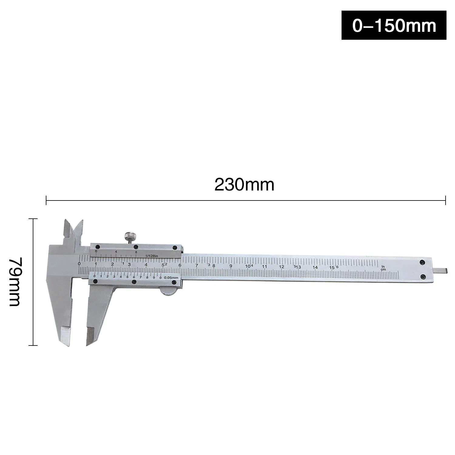 Calibrador Vernier de acero inoxidable de 100/150mm, herramienta de medición duradera, calibrador para mediciones de precisión, trabajo estable