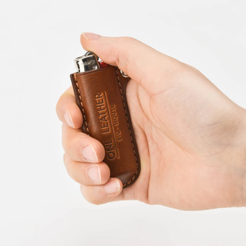 one leather Lighter Shell for BIC J3 Lighter Leather Case W2088-1A