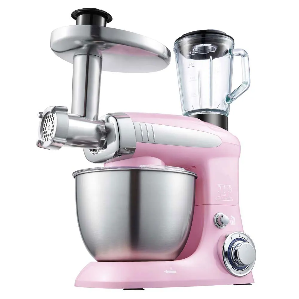Stand Mixer Stainless Steel Bowl 6-Speed Kitchen Food Blender Cream Egg Whisk Cake Dough Kneader Bread Maker