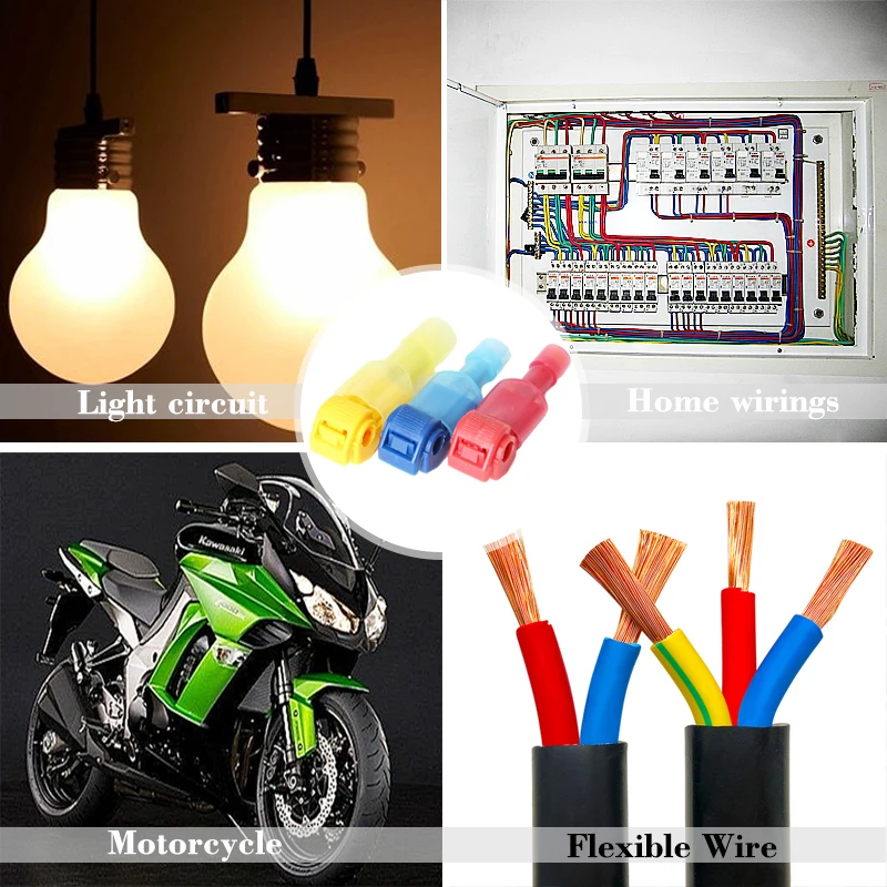 10/50PCS Quick Electrical Cable Connectors Snap Splice Lock Wire Terminal Crimp Wire Connector Waterproof Electric Connector