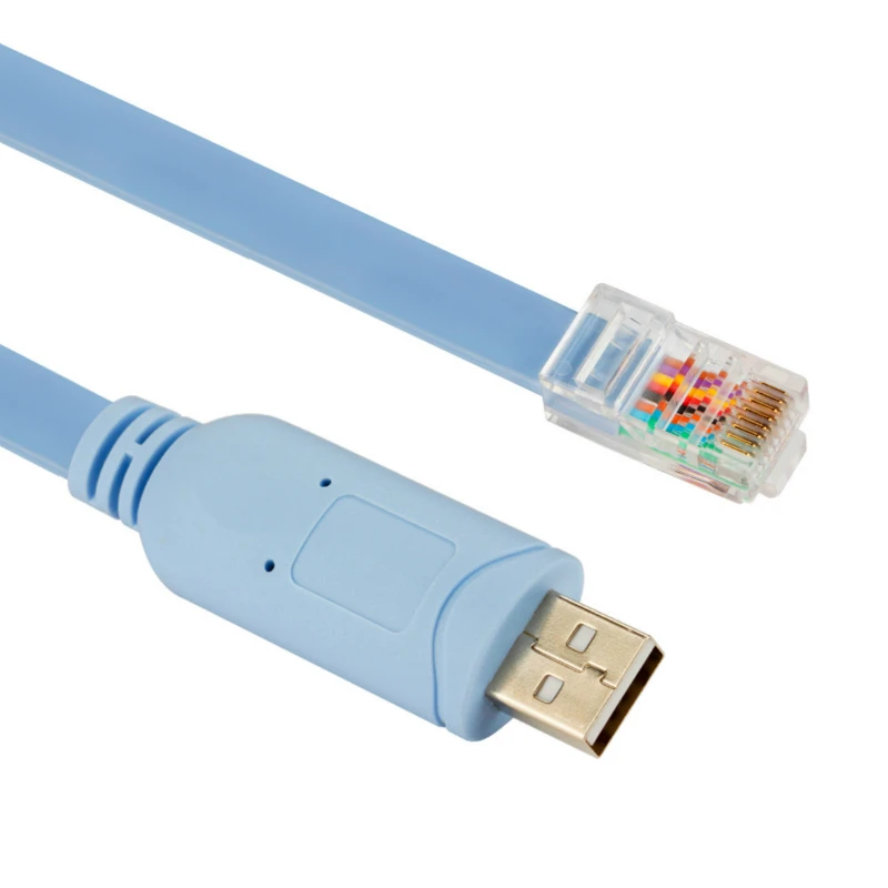 1.8 متر USB إلى RJ45 لـ Cisco USB وحدة التحكم كابل وحدة التحكم خط التصحيح A7H5 لـ Cisco H3C HP Arba 9306 Huawei Router Rollover Console