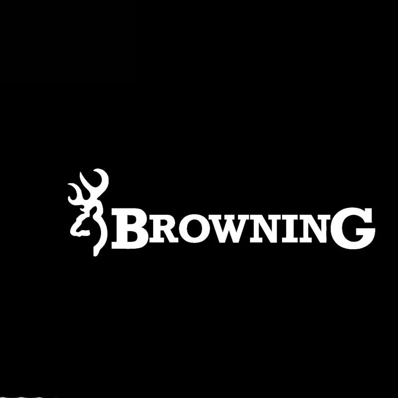 Browning Hunt Deer Buck Chasse Car Sticker Vinyl Car Decal White Black/Sliver Car Sticker,22.8*6.3cm