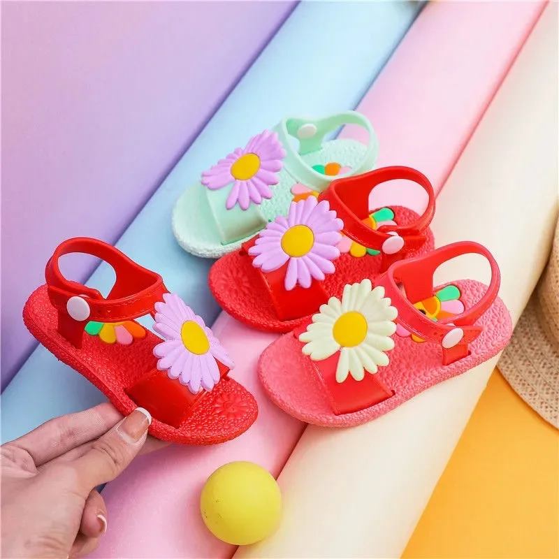 Female baby sandals summer new 0-2 years old baby sandals toddler soft bottom non-slip princess shoes toddler shoes