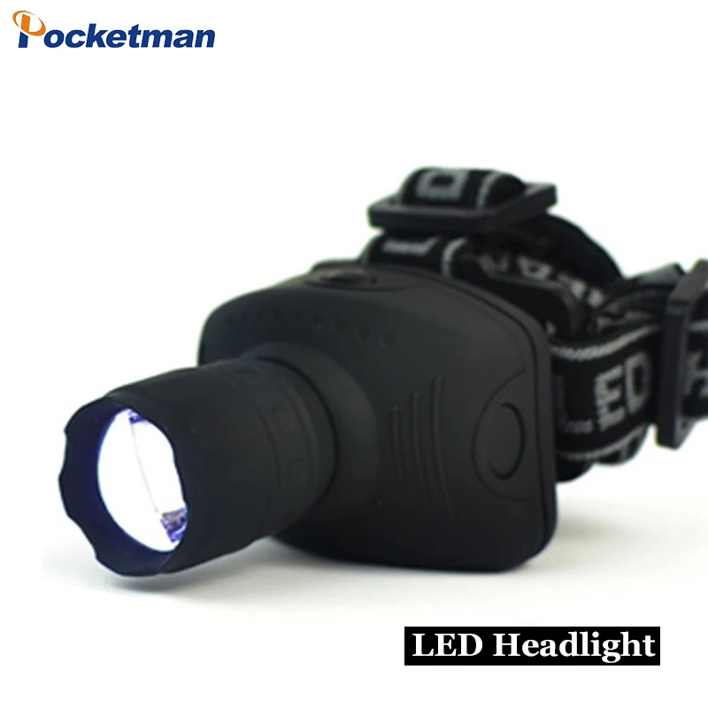 Frontal Head Torch Powerful Head Light Use AAA Battery for Camping Hiking Brightest LED Headlamp Zoomable Headlight