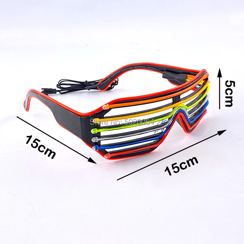 New Multicolor Flashing LED Glasses Glowing Neon Light up Glasses Costume Glasses Glow EL Glasses Novelty Gift