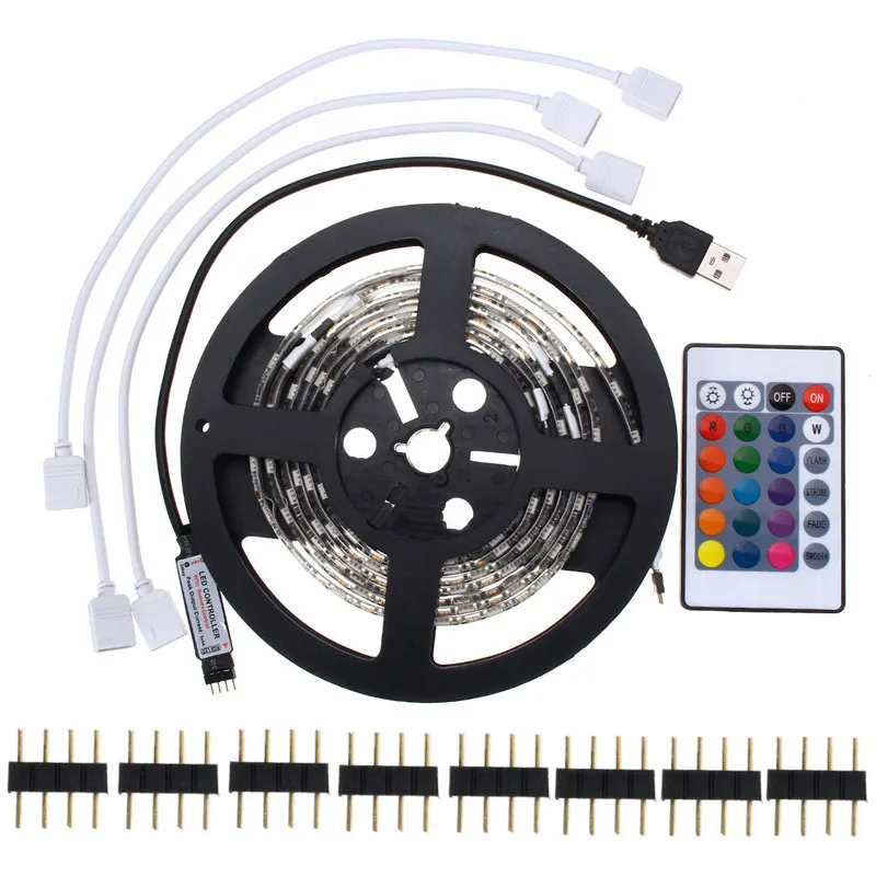 

USB LED Strip Lamp 5050 SMD DC5V Flexible LED light Tape Ribbon 4X50cm HDTV TV Desktop Screen Backlight Bias Lighting