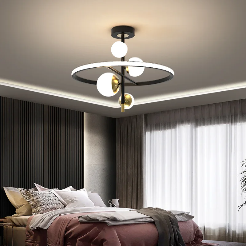 

Nordic Modern Led Chandelier Home Lustre Black Ceiling Chandelier Lamp for Living room Bedroom Dining room Kitchen Light Fixture