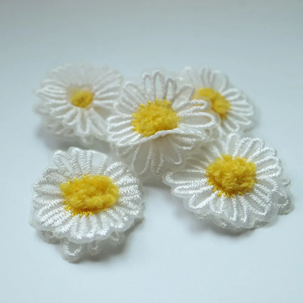 5-teiliges DIY-Set mit 2-lagigen Blumen-Aufnähern für Kleidung, Stickerei, Blumen-Applikationen, Kleidung, Taschen, dekorative Aufnäher, Nähzubehör – Detail 18