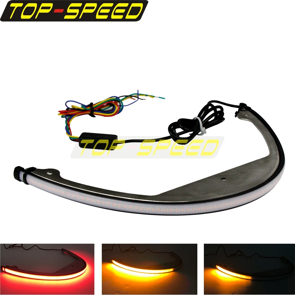 Motorcycle Integrated Tail Brake Light Assembly Sequential Switchback Turn Signal Blinker Indicator Fender Eliminator For M109R