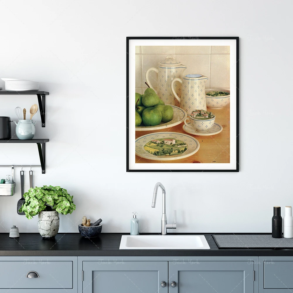 Dinning room prints, Kitchen wall art, Wall decor, Unique artwork, Food illustration, Housewarming gift