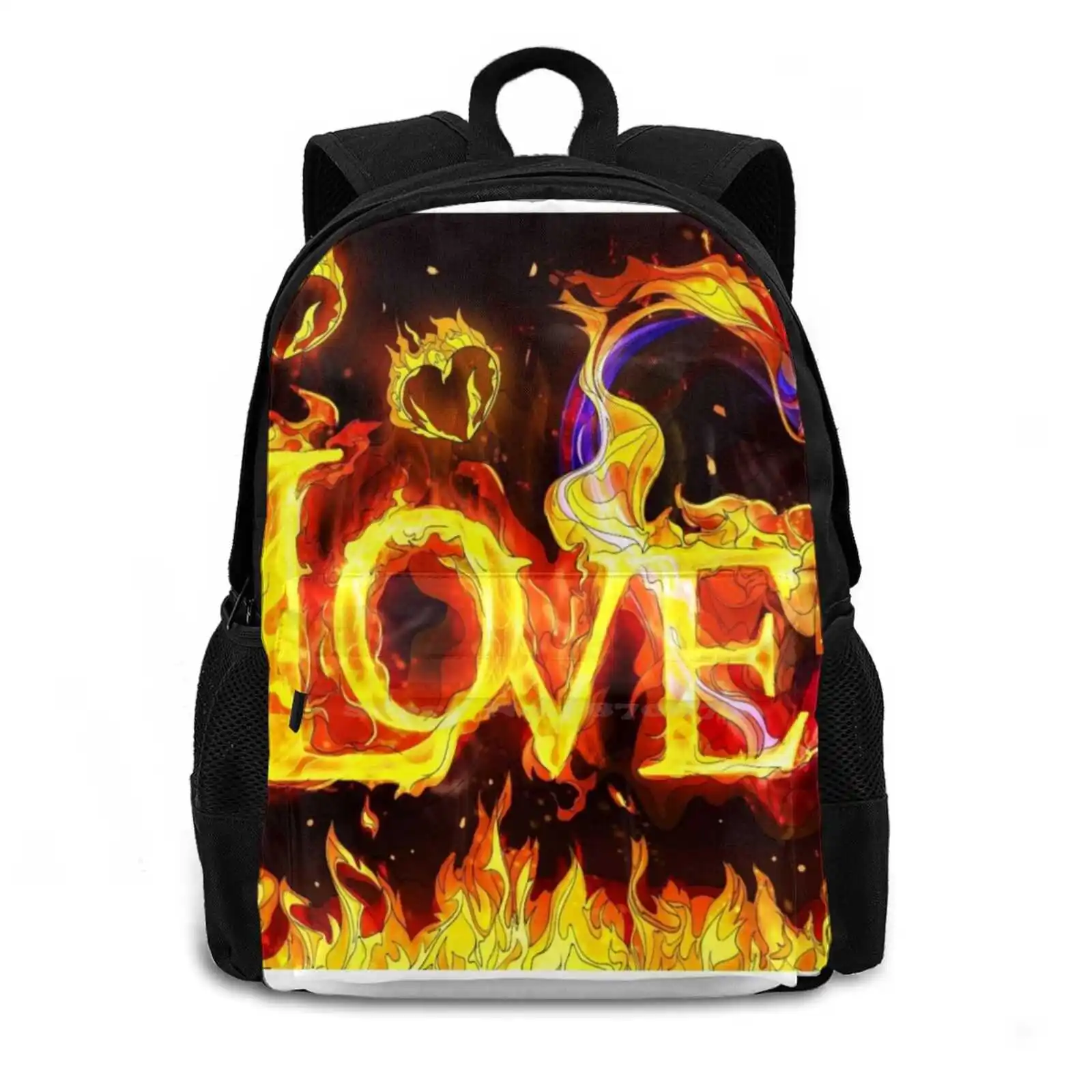 Love Hot Sale Schoolbag Backpack Fashion Bags Love Peace People Marriage Flowers Valentines Day Luck