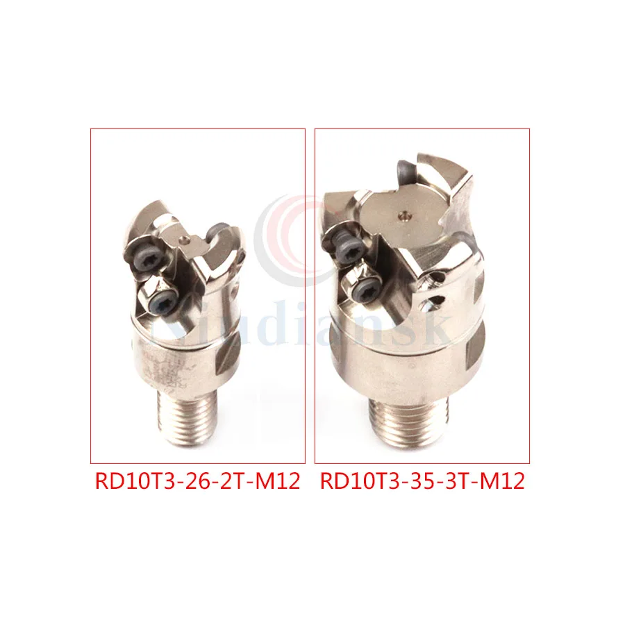 Cabezal de corte de fresado de diente de bloqueo RD10T3, resistente al desgaste y duradero, alto acabado, adecuado para insertos redondos de fresado de carburo RDKW10T3