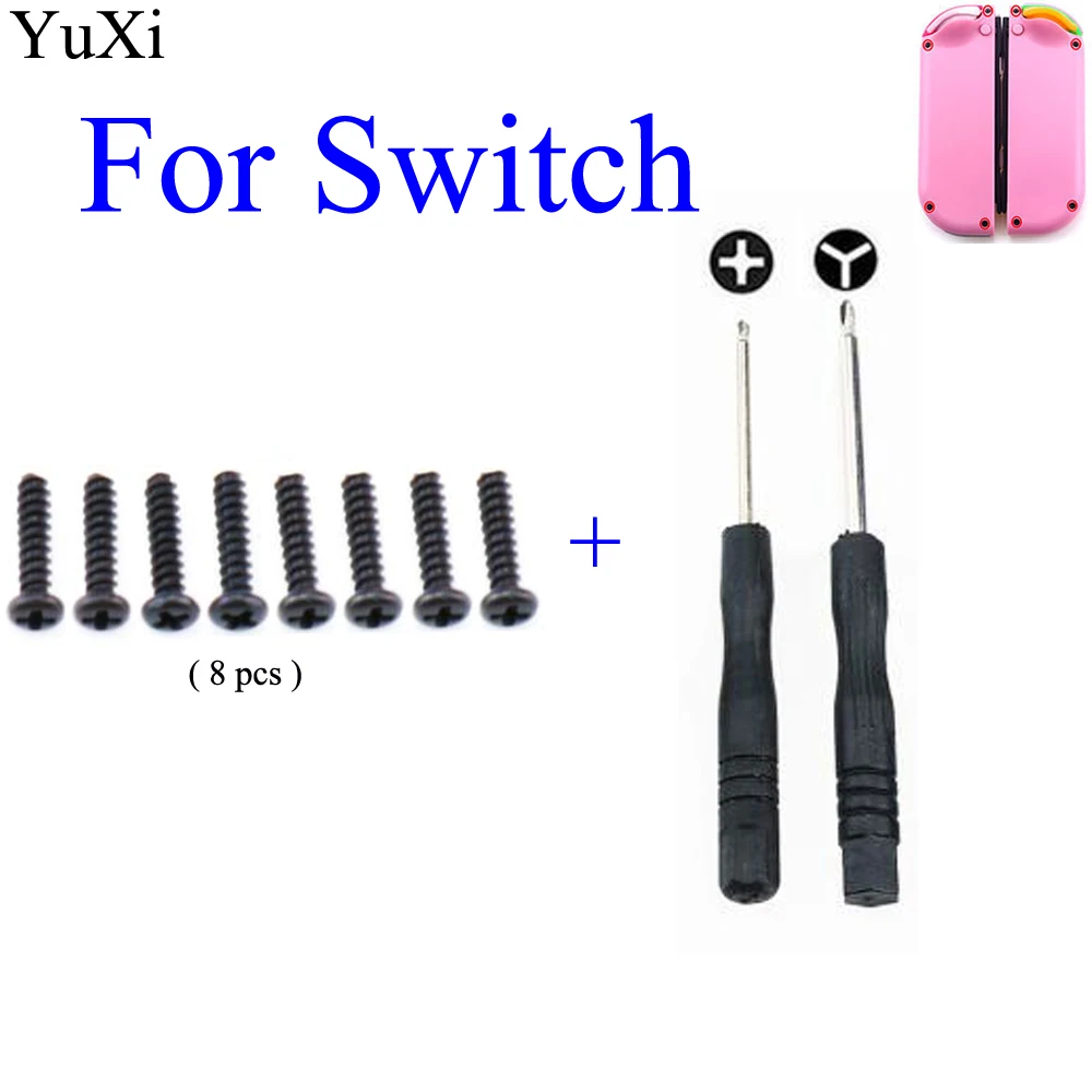 YuXi Durable Metal Cross Type Screws Replacement Repair Tools Kit for Switch NS JOY-CON Gamepad Game Controller