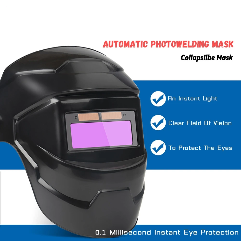 Variable Light Welding Helmet Solar Auto Darkenining Adjustment Welding Mask Arc Weld Grind Cut Eye Protect Cap Dimming Glasses