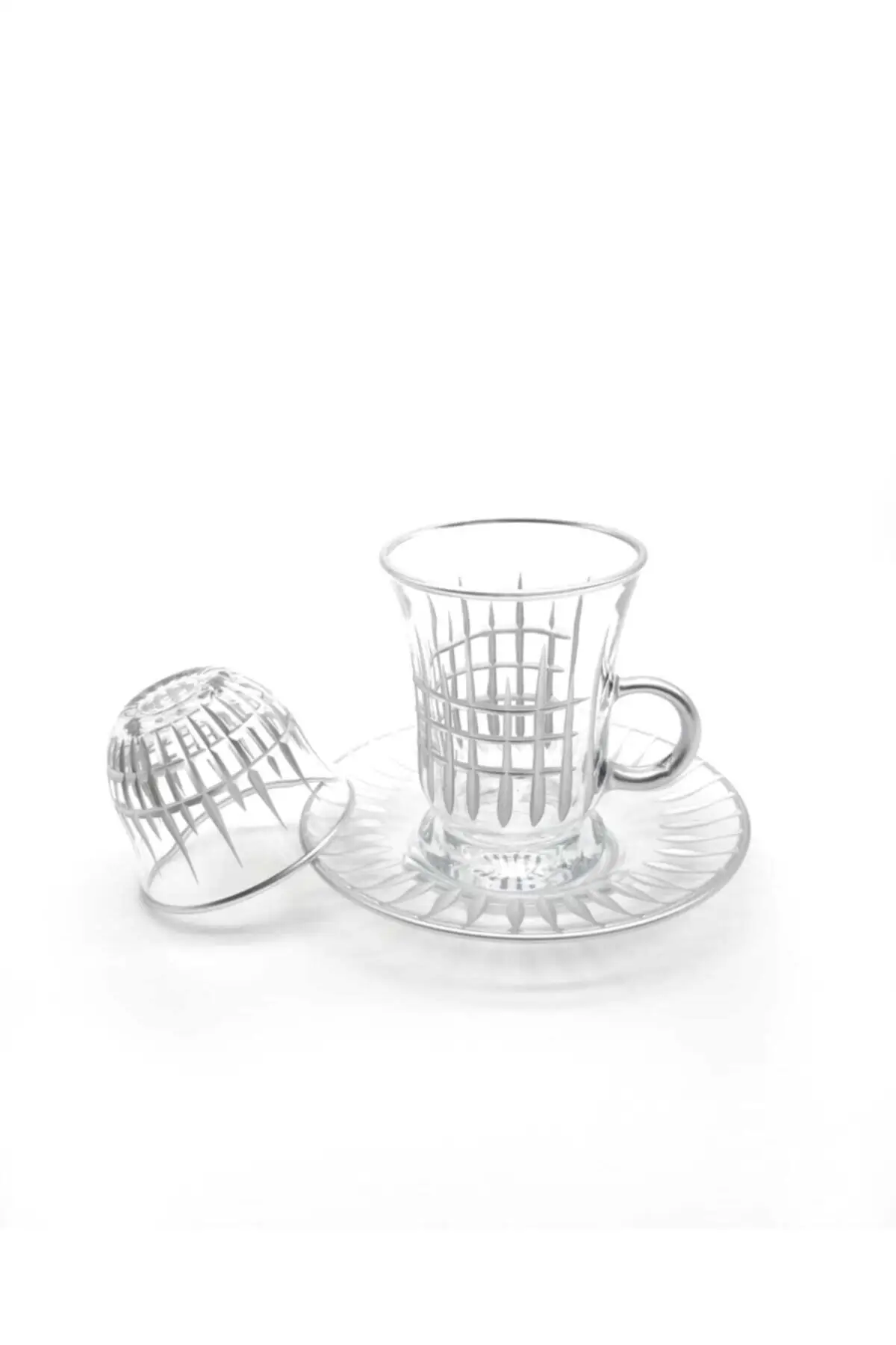 

Uras 18 Piece Cutout Decorated Tea Kit (6 Persons) English Tea Cup Glass Cup