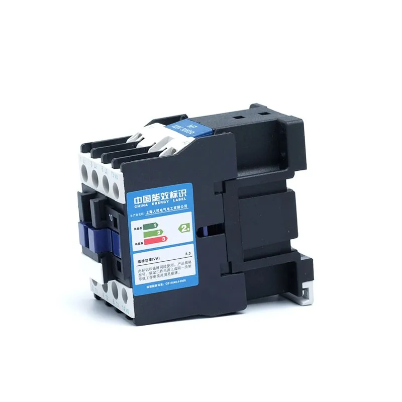 3 Phase Motor Magnetic Contactor Relay 12A 3P 3 Pole 1NO AC 24V 110V 220 Volts 380V Coil CJX2-1210 35mm Din Rail Mounting