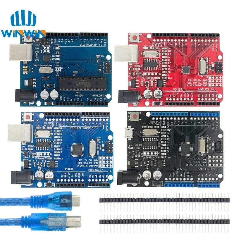 UNO R3 UNO board UNO R3 CH340G+MEGA328P/ATMEGA16U2+MEGA328P Chip 16Mhz For Arduino UNO R3 Development board+USB CABLE WeMos