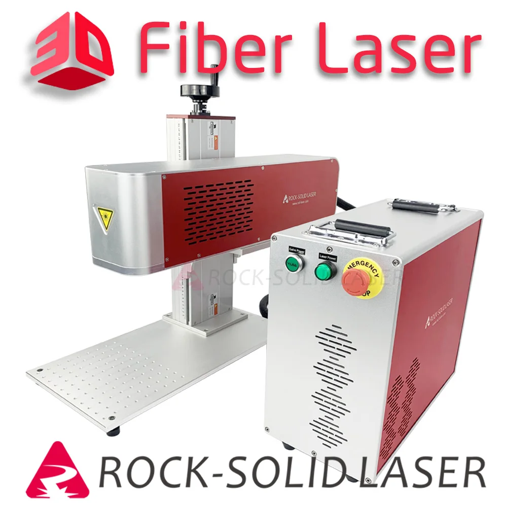 3D Fiber Laser Marking Machine Deep Engraving Etching Metal Relief 20W 30W 50W 100W Cylinder Slope Curved Surface Laser Mark