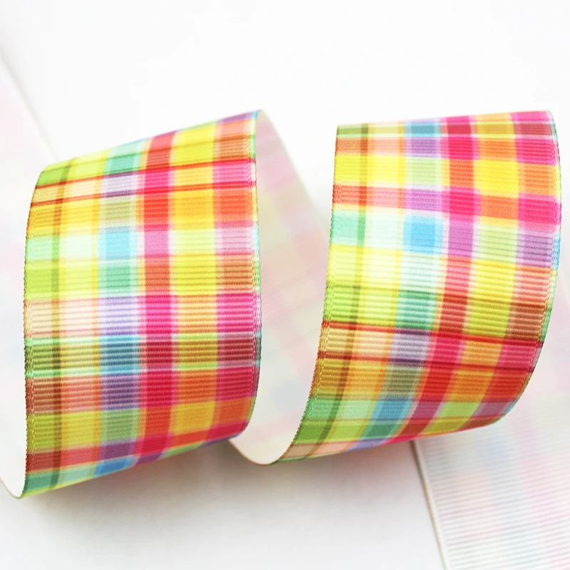 

20 yards 38mm polyester check grosgrain ribbon garment accessory sewing webbing tape