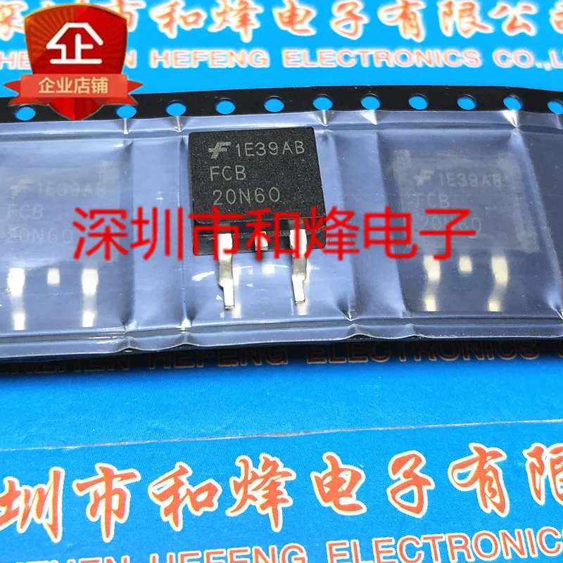 10PCS FCB20N60 TO-263 600V 20A