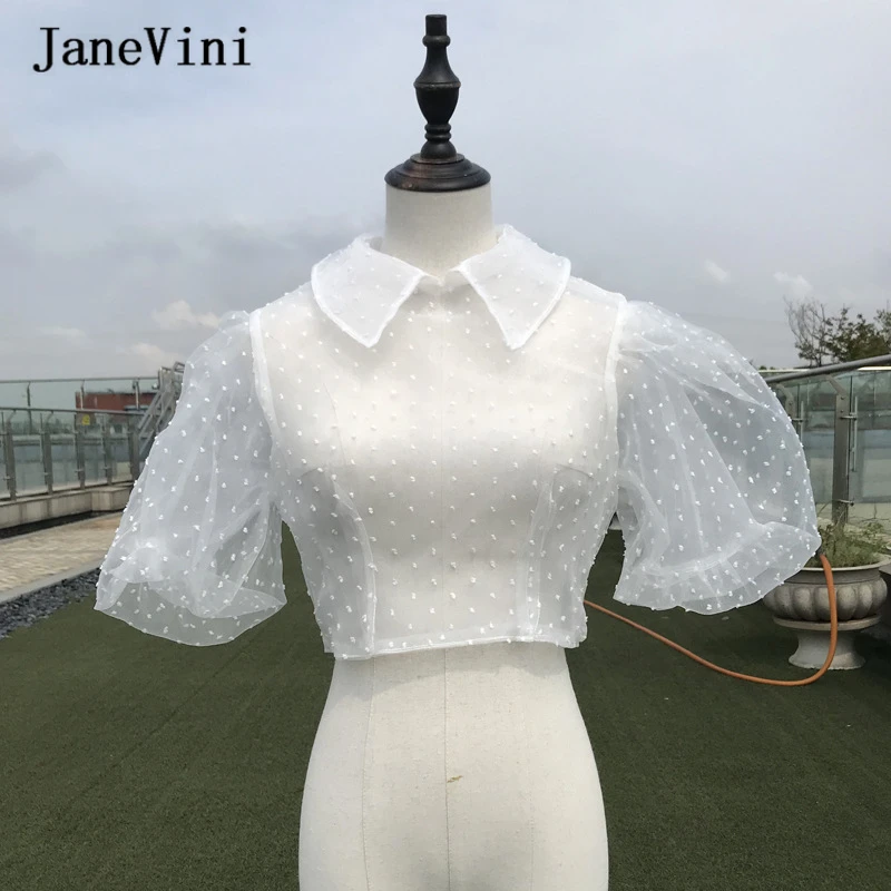 Janevini-女性のためのエレガントな白いショートジャケット,レースのケープ,夏のショルダーバッグ,フォーマルウェア,ショール,2021