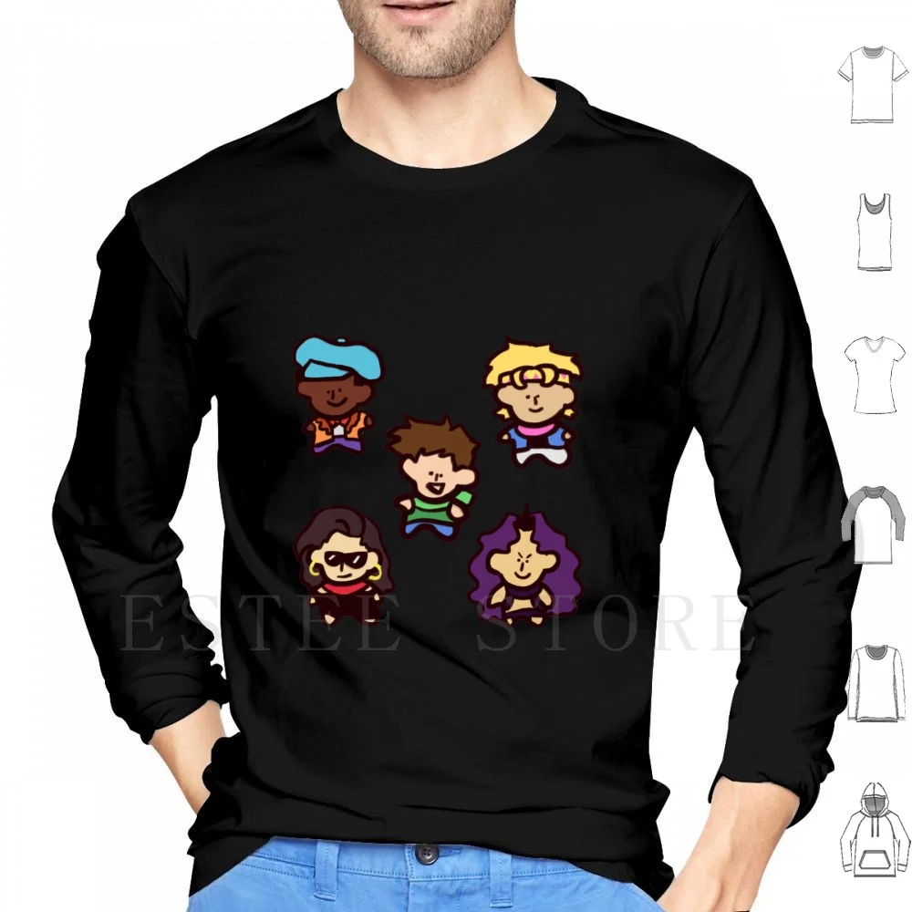 Micro Battle Tendency Hoodies Long Sleeve Bizzare Adventure Jjba Joseph Joestar Ceasar Zeppeli Lisa Smokey Brown