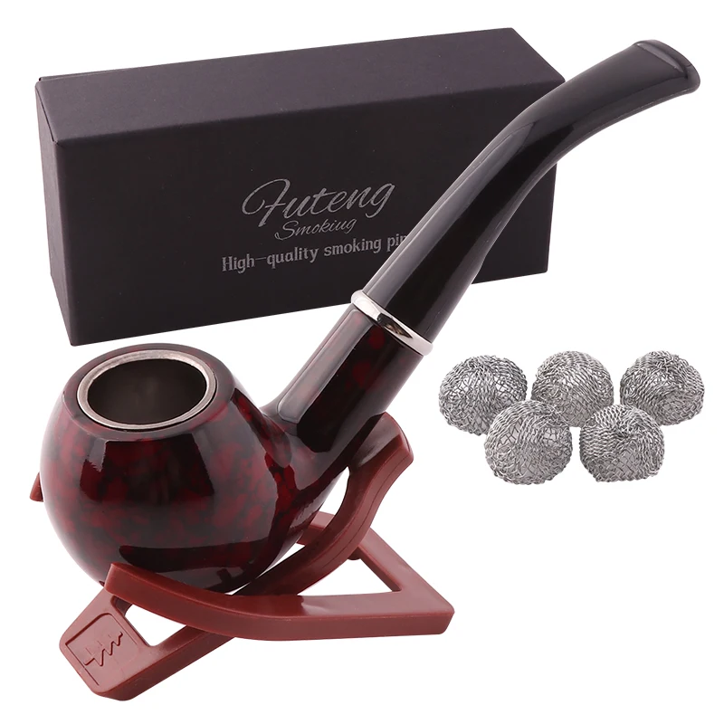 Tobacco Smoke Set 3colors Smoking Pipe Set Combust Cleaner Tools Tobacco Pipe Classic Bent Pipes For Smoking Accessories view 4