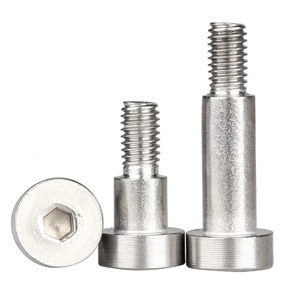 1Piece M4 SUS304 Stainless Steel Hexagon Socket Cap Head Shoulder Screws Shoulder Diameter 5mm /5.5mm/6mm Roller Bearing Bolts