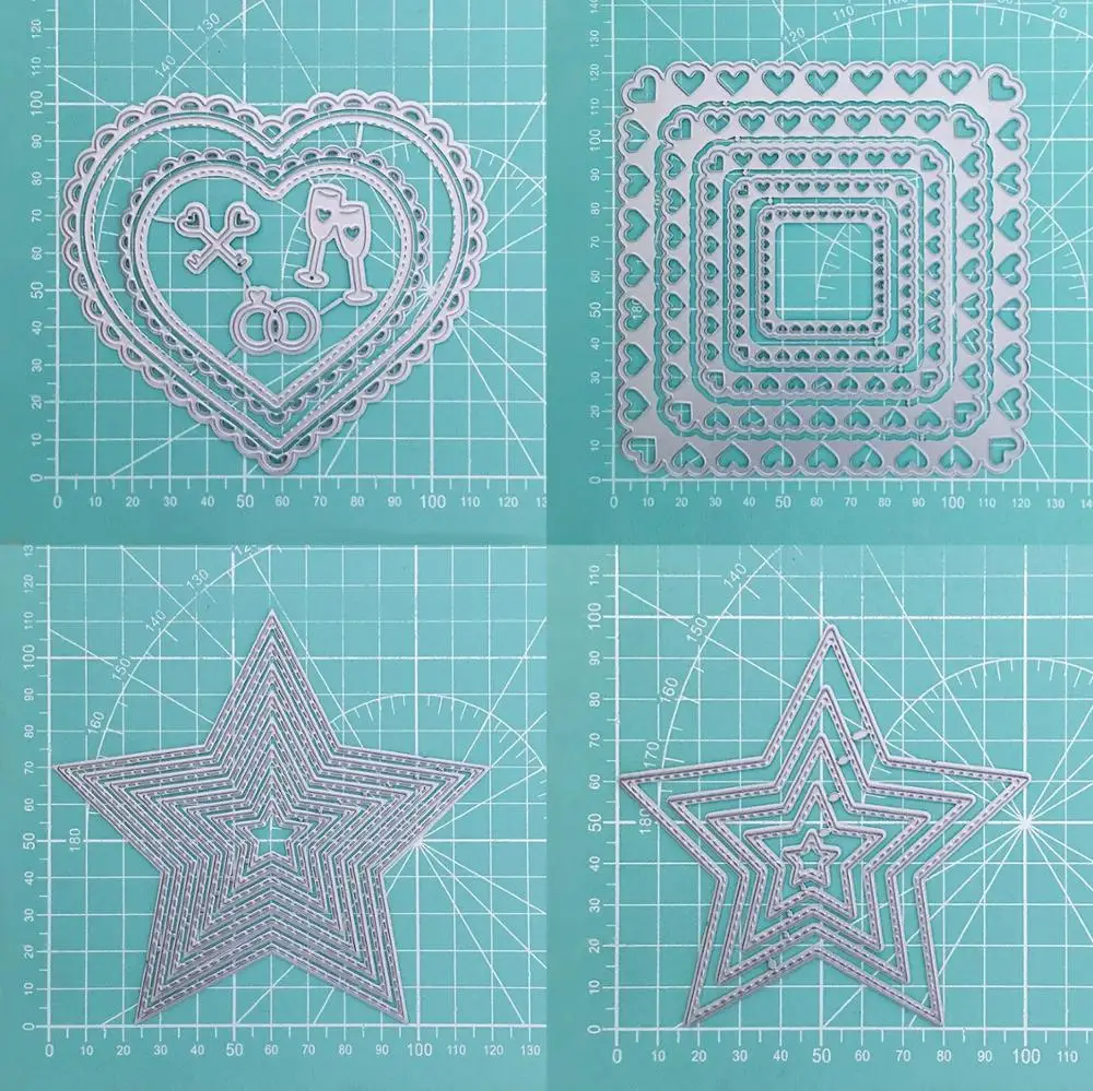 Metal Cutting Dies Regular Frames Scrapbooking Stencil DIY Paper Card Decorative Embossing Die Cut Craft Dies 2020 NEW