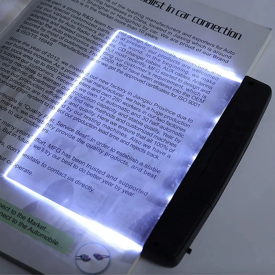 

LED Reading Light Night Light Book Family Study Light Eye Care Reading Lamp Portable Bookmark Light for Reading in Bed, Car