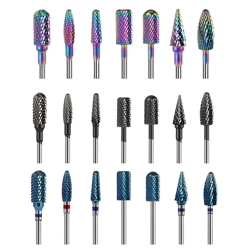 Tungsten Carbide Nail Drill Bit Cutter For Manicure Machine Electric Nail Drill Milling Cutter For Nail File Accessories