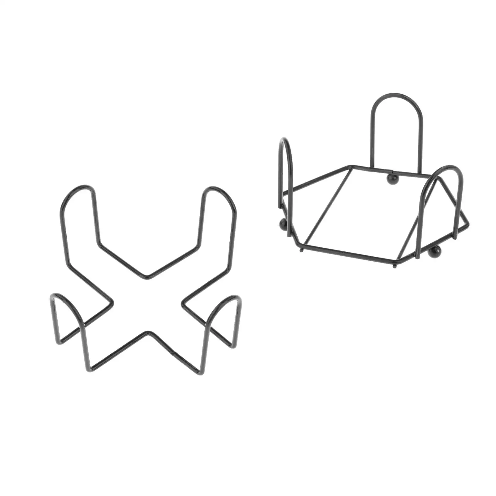 Wrought Iron Coaster Holder Storage Rack Kitchen Tabletop Organizer for Both Round and Square Coasters Decoration