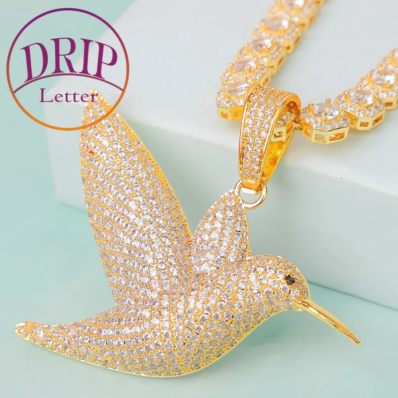 

Bird Pigeon Pendant Gold Color Women Hip Hop Jewelry