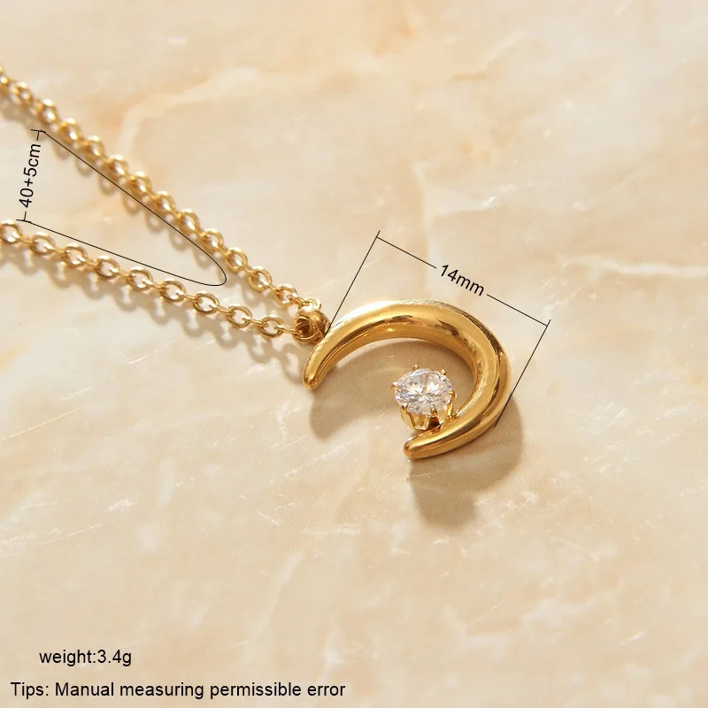SOMMAR fashion best friends Gold colour Girl necklaces pendants moon pendant big necklace Luxury Jewelry
