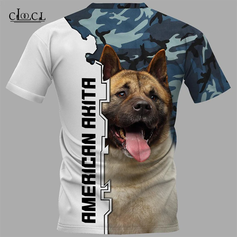 CLOOCL Newest Popular American Akita 3D Printed Men T Shirt Harajuku Summer Short Sleeve Casual Unisex Tops Drop Shipping