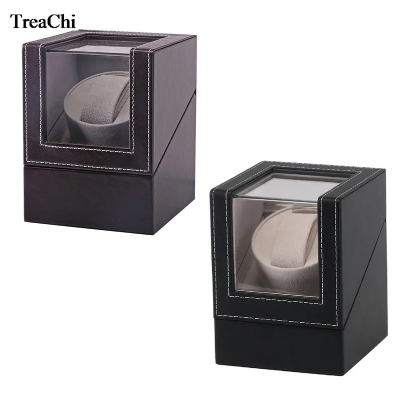 

Luxury Automatic Mechanical Watch Winder Holder Display Organizer EU/US/AU/UK Plug Single Motor Shaker Watch Storage Gift Box