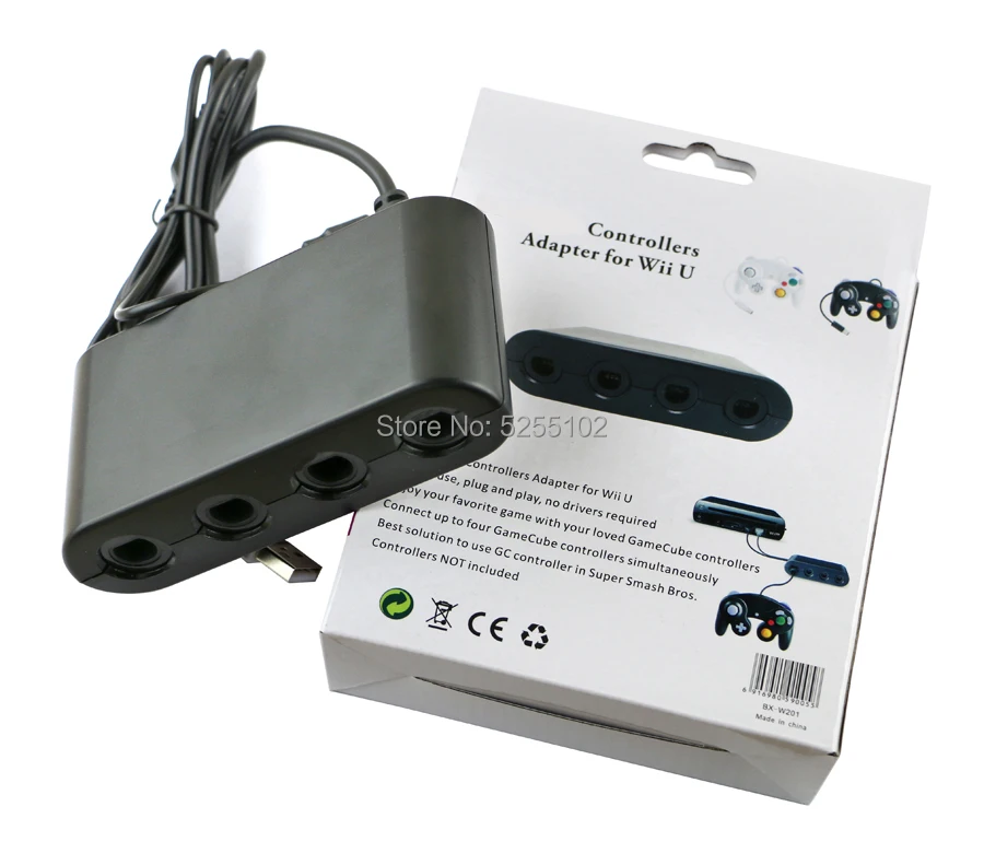 5 قطعة 2019 جديد ل Smash/Brothers/GameCube/PC/Switch/Wii U 3-in-1 4-Port USB لمحول وحدة تحكم مكعب الألعاب