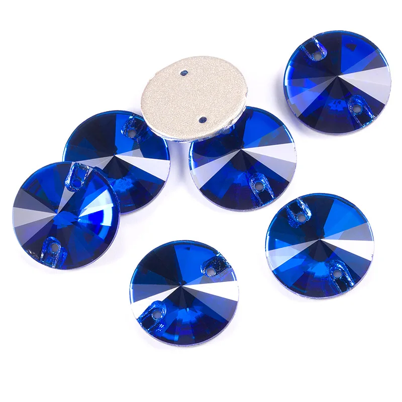 QIAO Sapphire AAAAA Sew On Rhinestone Crystal Glass Rhinestones Sewing Accessories For Needlework DIY Garment Dress Making