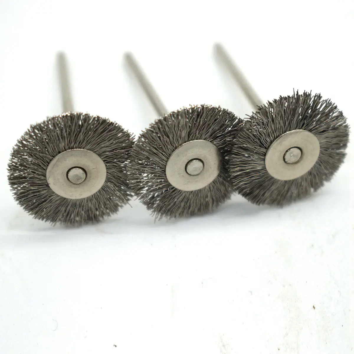 10pcs Jewelry Cleaning Tool Kit 2.35MM Shank Soft Bristle Wheel Brass Cup Brush For Grinder Rotary Tool