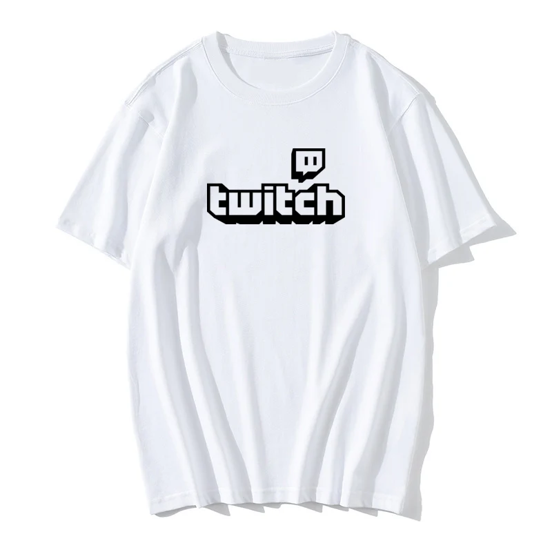 Twitch Tv 100% Cotton T-Shirt Purple Gaming Top Gamer Tee Fathers Day Fan Cutes Retro Men T Shirts Crew Neck