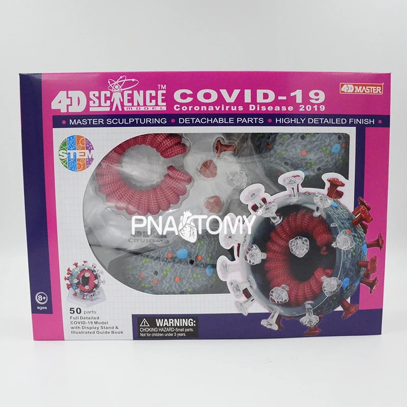 4D MASTER Virus Model 50 Parts DIY Toys Educational Equipment Children Gift Assembly Model Teaching Resources Cell Anatomical