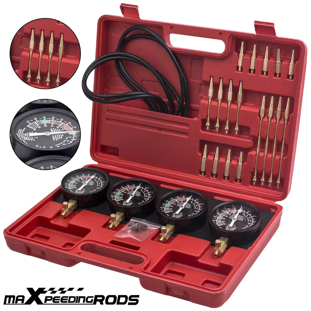 Kraftstoff Vakuum Vergaser Synchronizer Vergaser Balancer Sync Gauge Set Auto Tool 4 Kit
