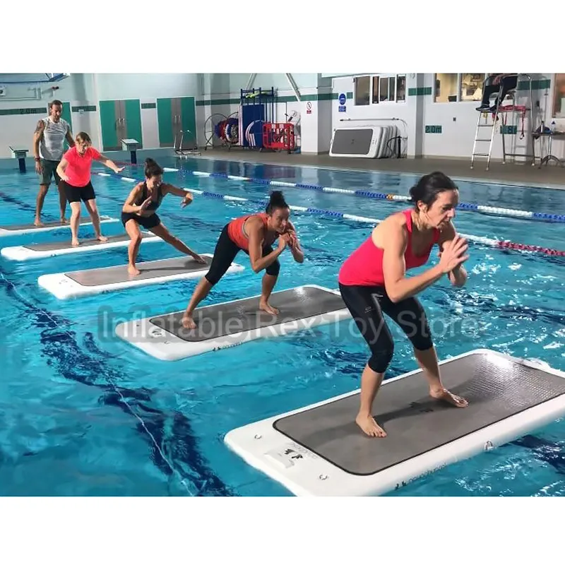 

Hot Sale Floating Mat For Gymnastics 2*0.9*0.1m Inflatable Water Yoga Mat Floor Track Water Sport Gym Mattress With Pump