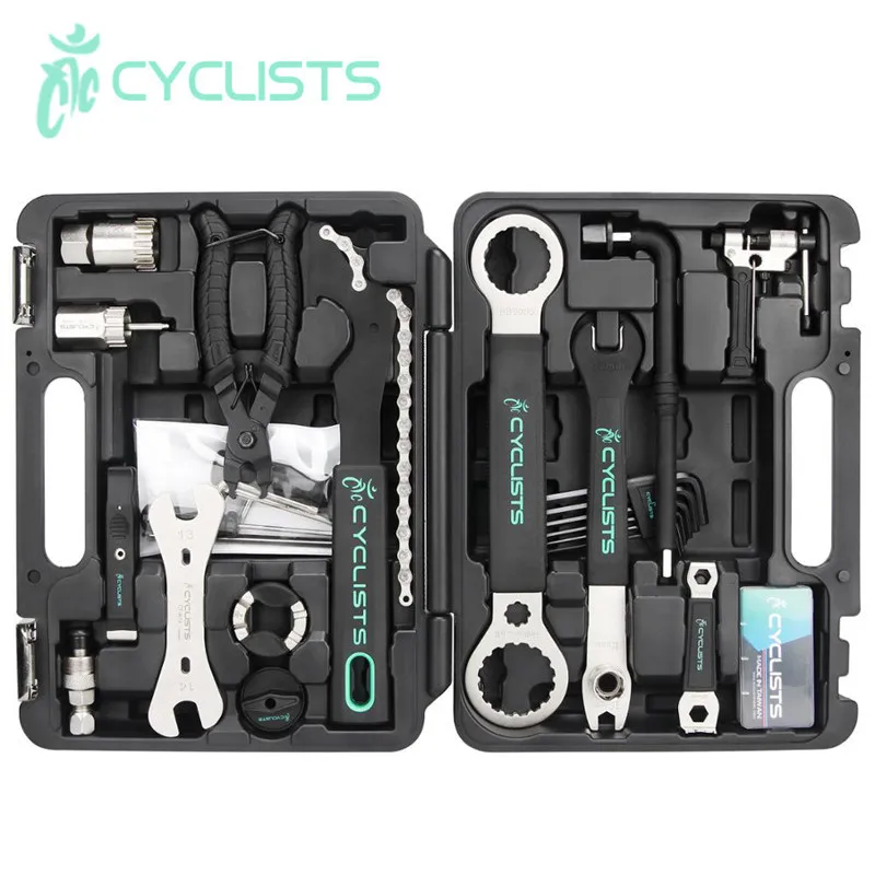 18 In 1 Professional Bicycle Tools for mountain/Road Bike Chain Pedal BB Wrench Hex Key Multi-function Bike Tools Kit Box Set