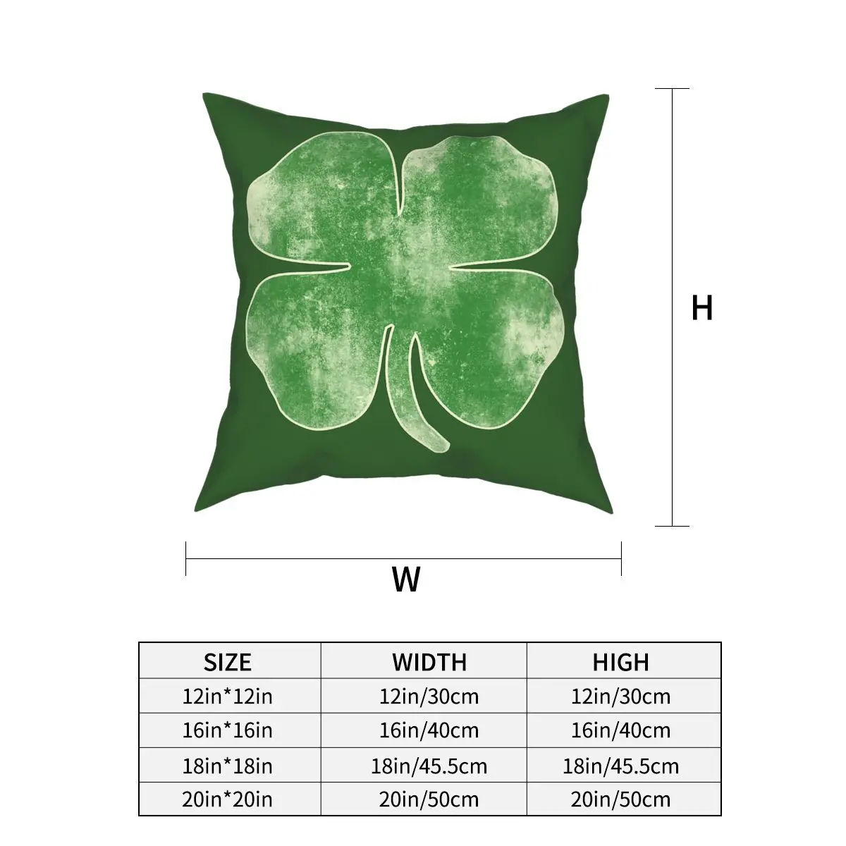 Vintage Shamrock For St. Patrick's Day Party Throw Pillow Cover Throw Pillow Irish Saint Paddys Leprechaun Holiday Pillowcase