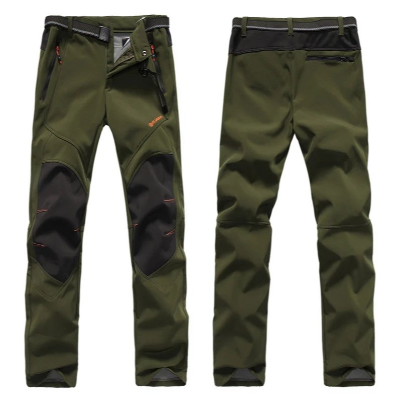 

Assault pants men's autumn and winter thickened waterproof ski pants outdoor sports fleece pants mountaineering pants soft shell